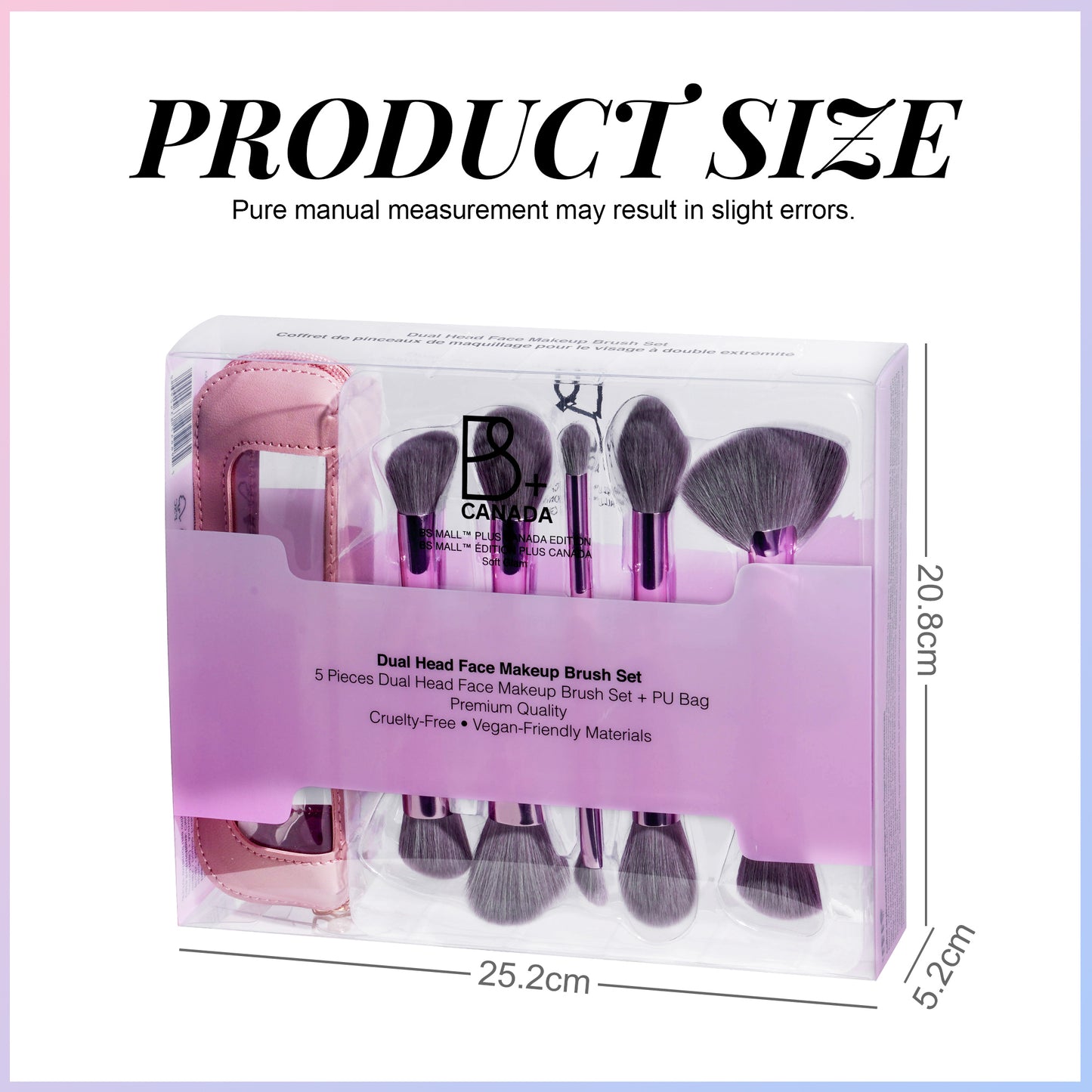 Dual Head Face Makeup Brushes Set — 5 Pcs