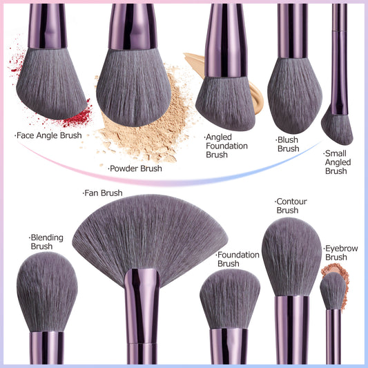Dual Head Face Makeup Brushes Set — 5 Pcs
