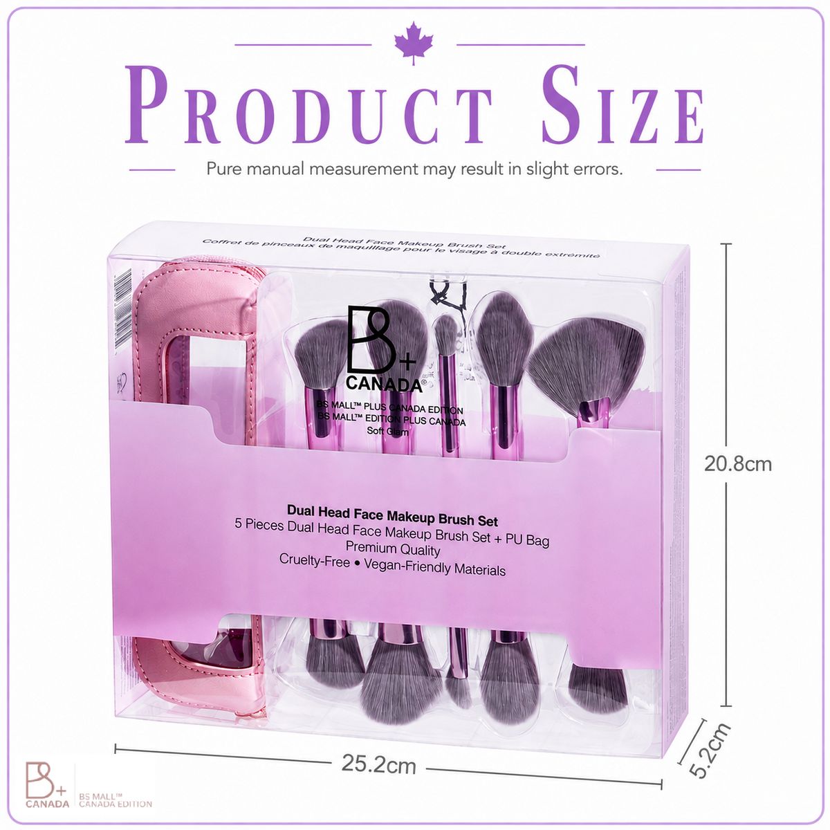 Dual Head Face Makeup Brushes Set — 5 Pcs