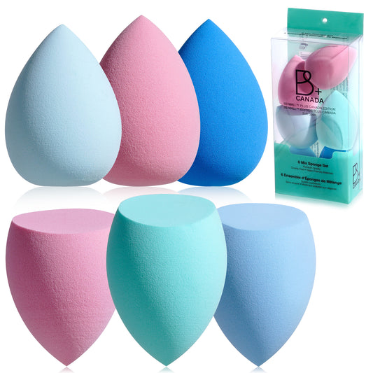 6 Multicolor Sponge Set