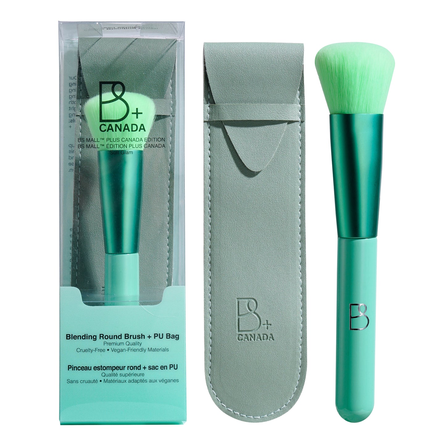 Single Round Blending Brush + PU Pouch