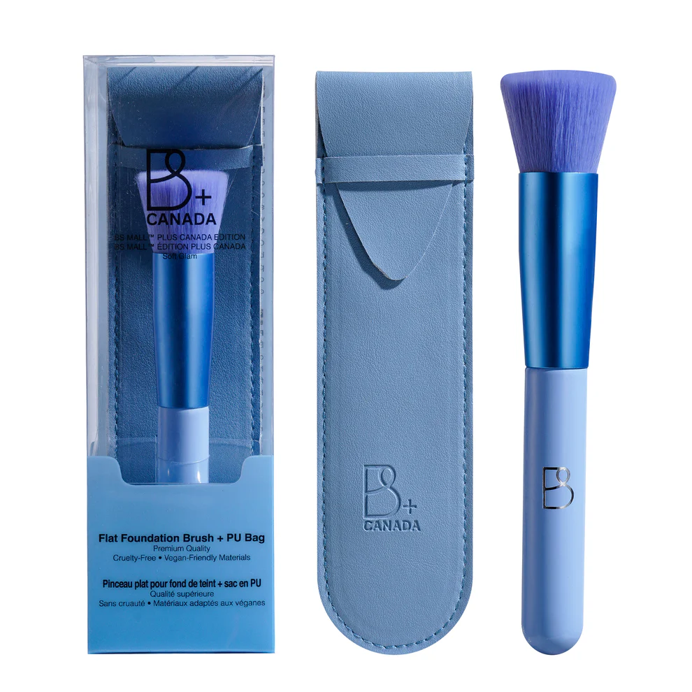 Single Flat Foundation Brush + PU Pouch