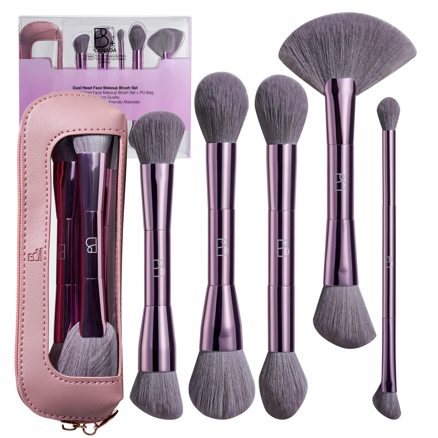 Dual Head Face Makeup Brushes Set — 5 Pcs