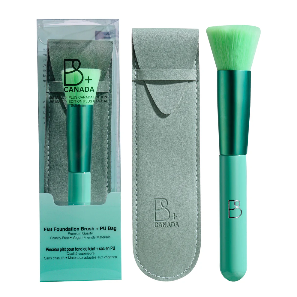Single Flat Foundation Brush + PU Pouch