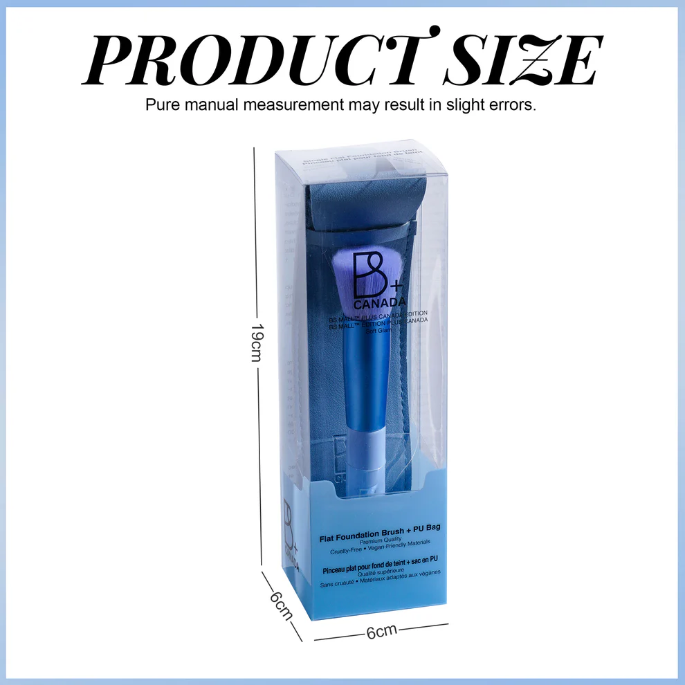 Single Flat Foundation Brush + PU Pouch