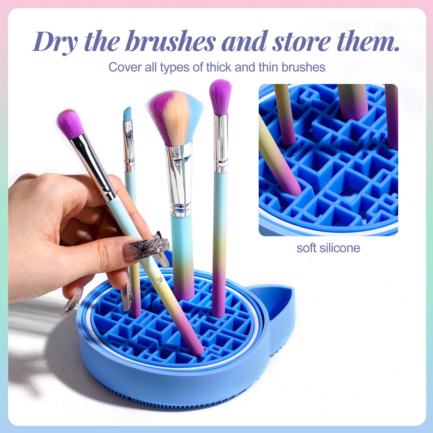 Silicone Makeup Brush Cleaner Mat – 3 in 1 Cleaning Pad