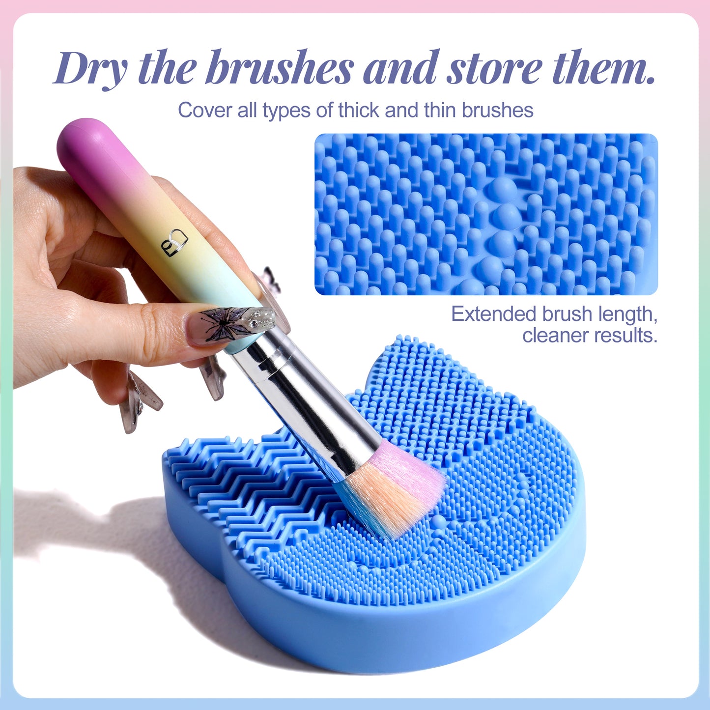 Silicone Makeup Brush Cleaner Mat – 3 in 1 Cleaning Pad