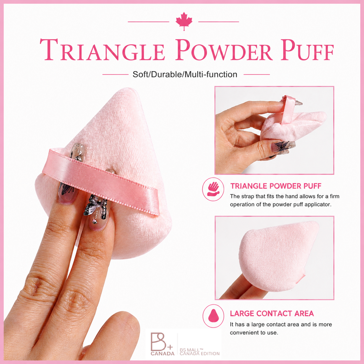 Travel Brush Set: 5 Brushes + Bag + Powder Puff