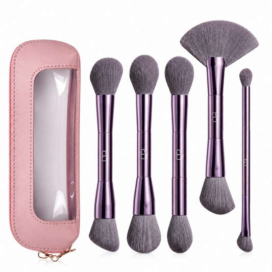 Dual Head Face Makeup Brushes Set — 5 Pcs