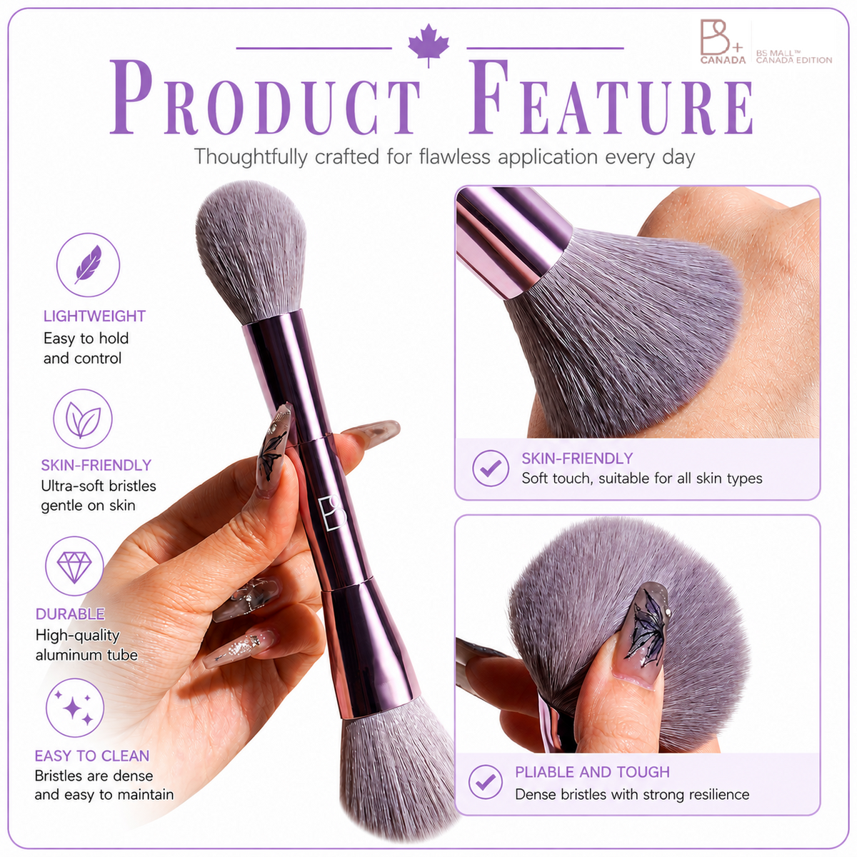 Dual Head Face Makeup Brushes Set — 5 Pcs