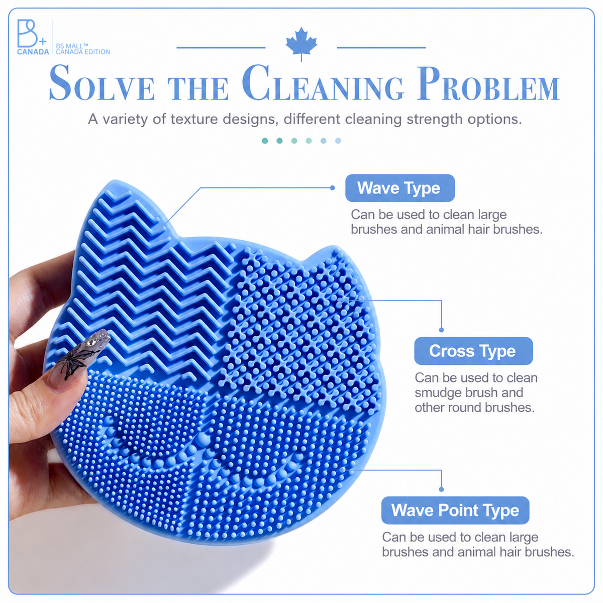 Silicone Makeup Brush Cleaner Mat – 3 in 1 Cleaning Pad
