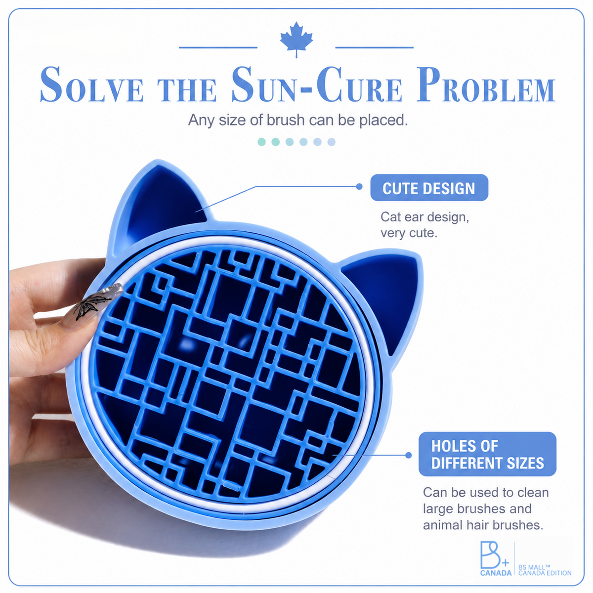 Silicone Makeup Brush Cleaner Mat – 3 in 1 Cleaning Pad
