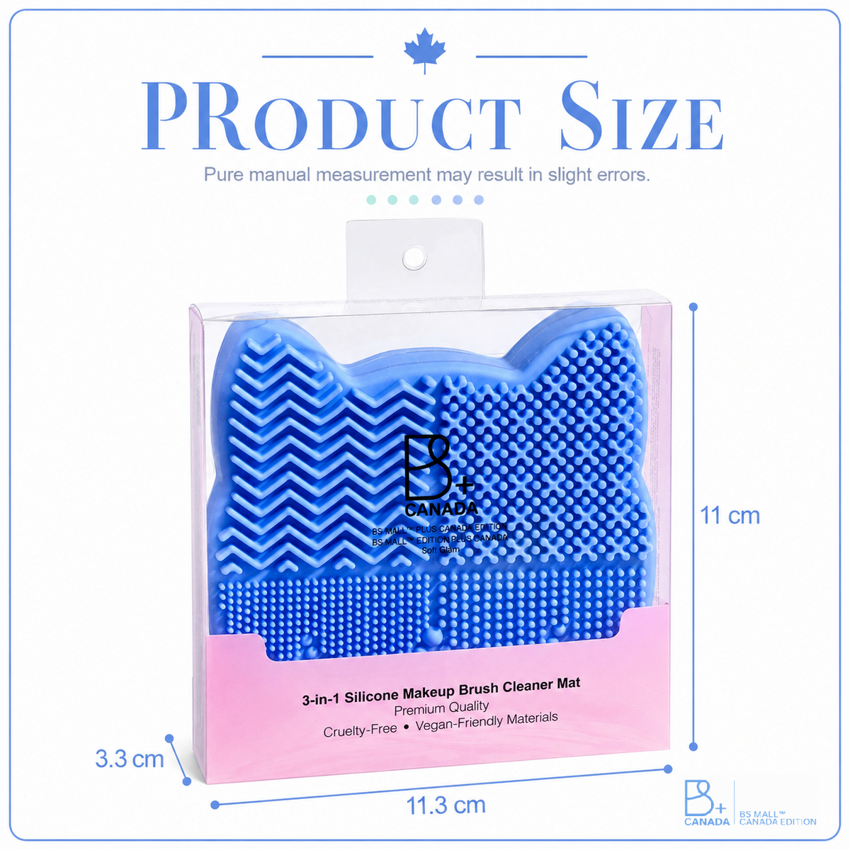 Silicone Makeup Brush Cleaner Mat – 3 in 1 Cleaning Pad