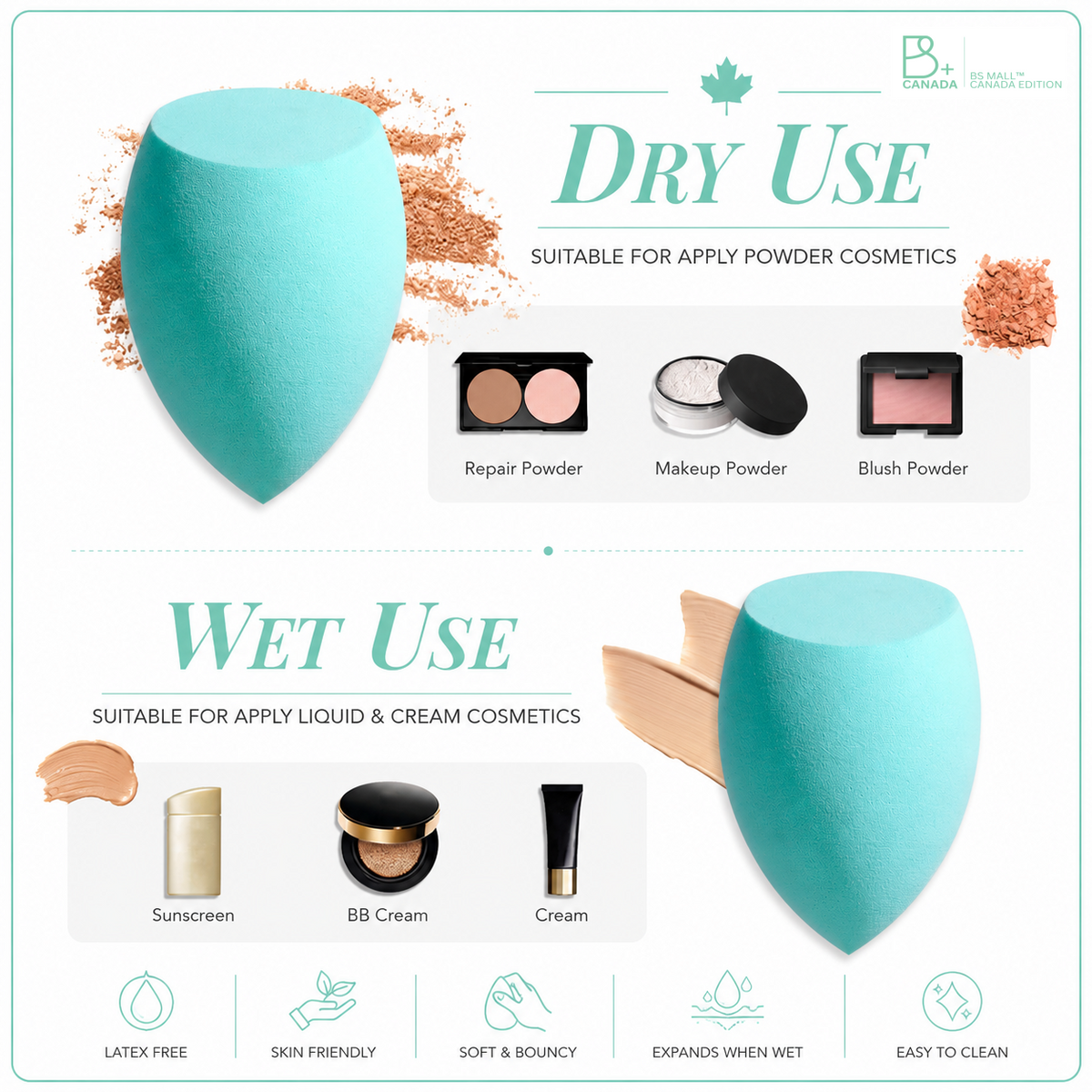 6 Multicolor Sponge Set