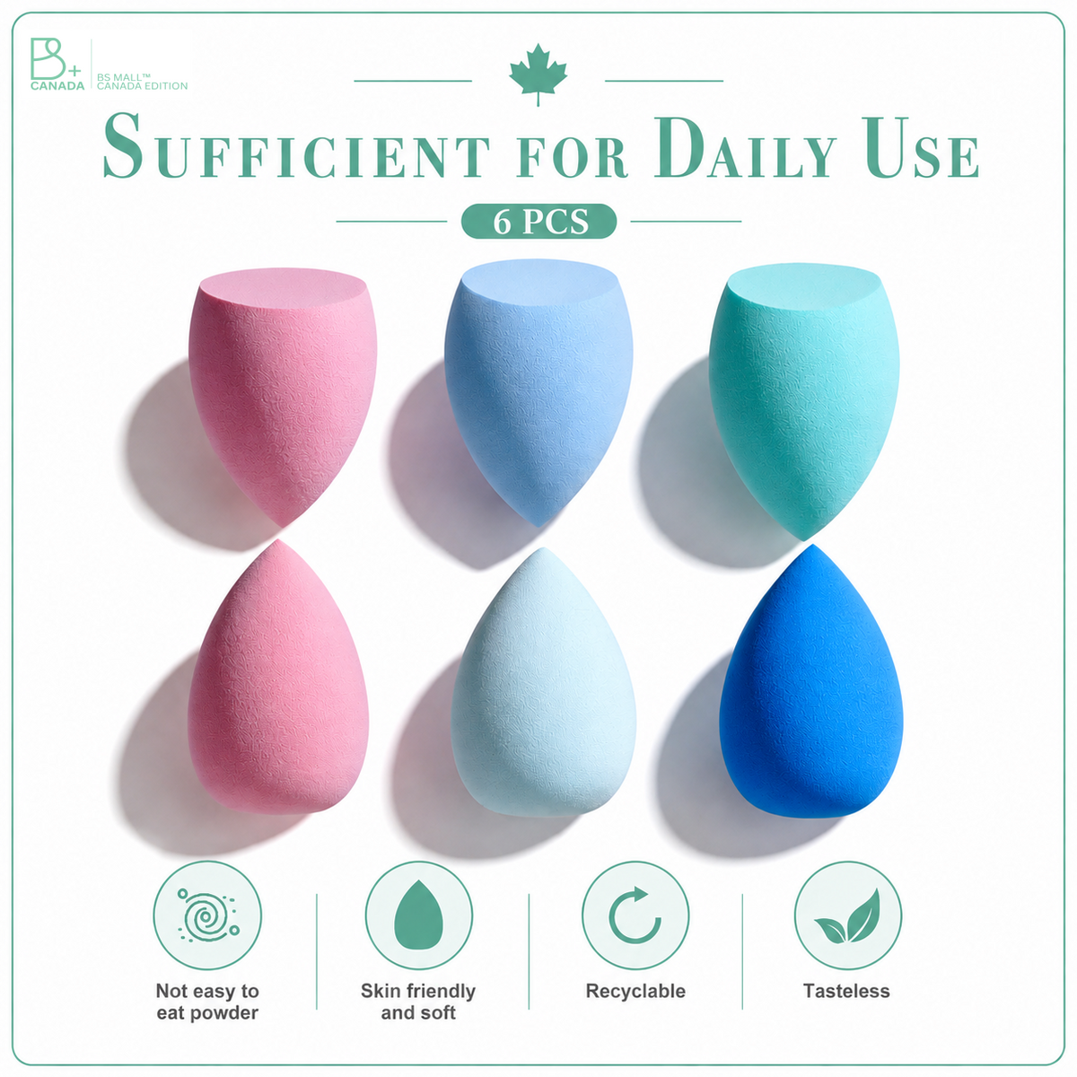 6 Multicolor Sponge Set