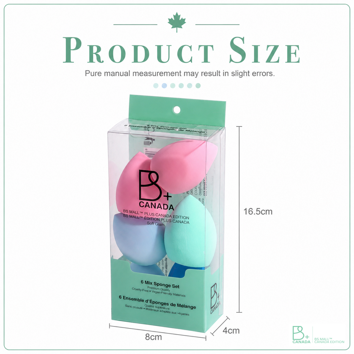 6 Multicolor Sponge Set