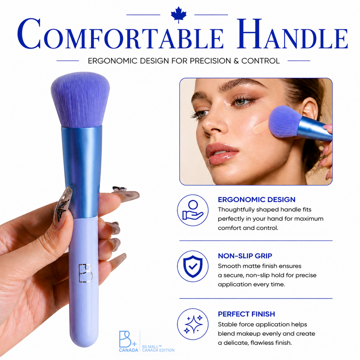 Single Round Blending Brush + PU Pouch