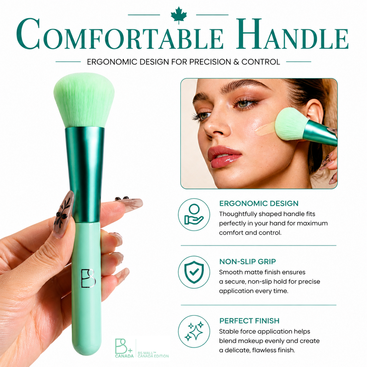 Single Round Blending Brush + PU Pouch