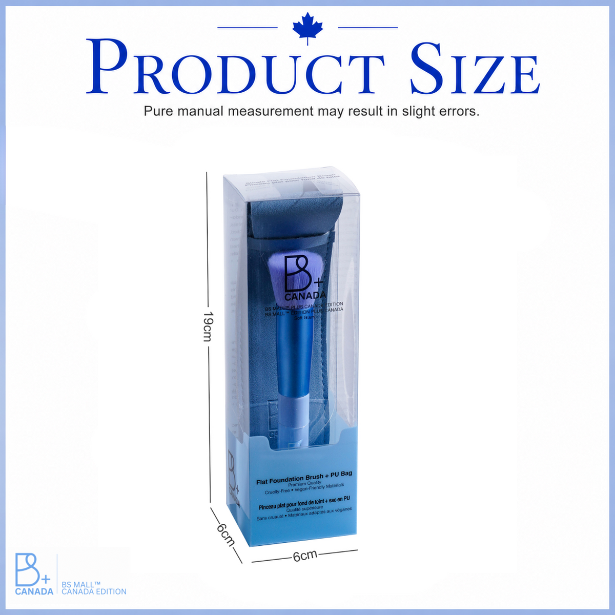 Single Flat Foundation Brush + PU Pouch