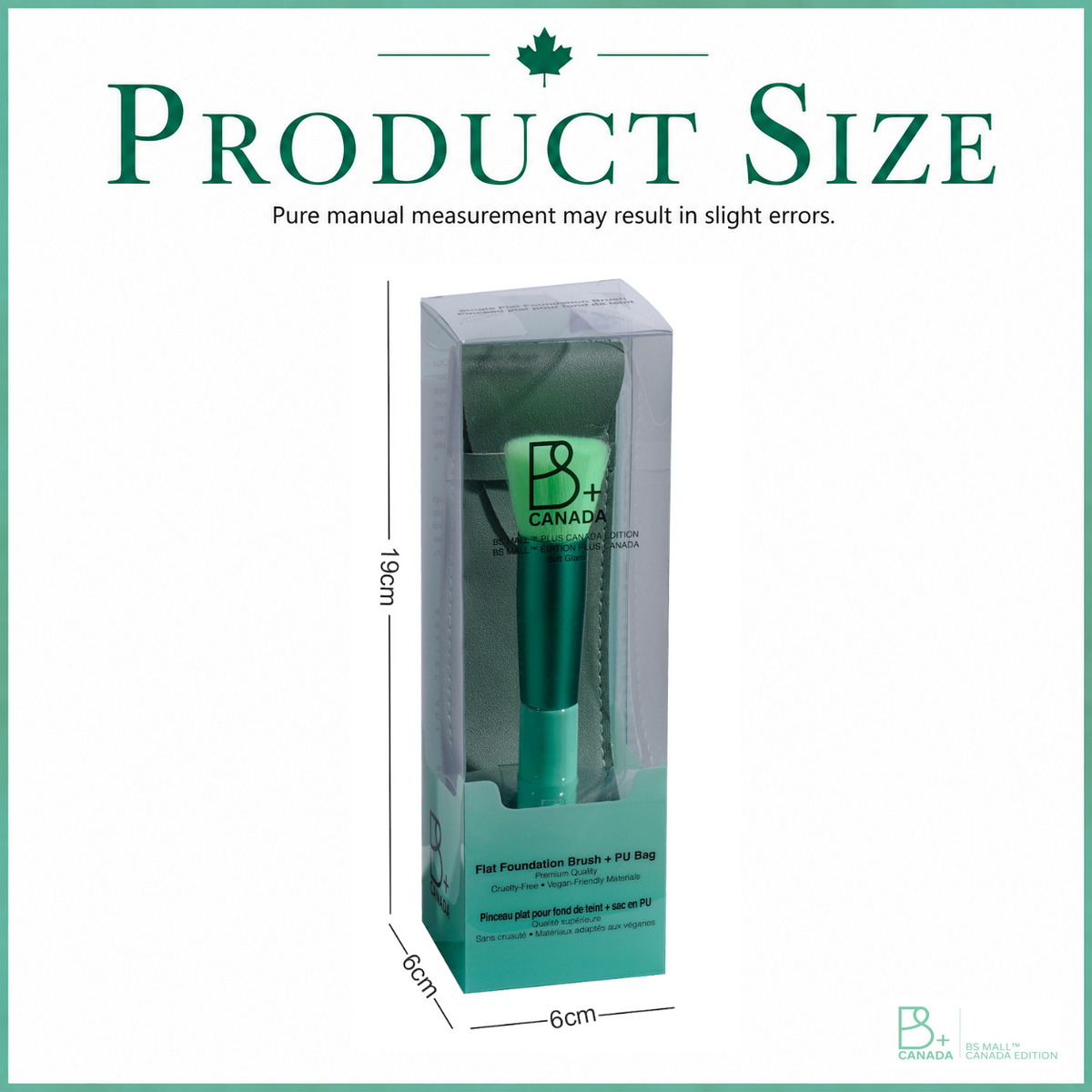 Single Flat Foundation Brush + PU Pouch