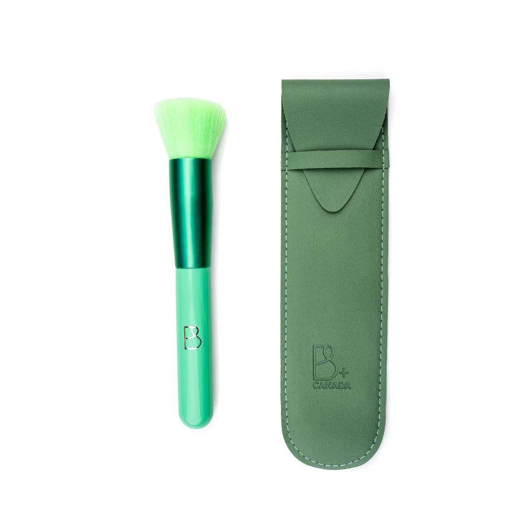Single Flat Foundation Brush + PU Pouch