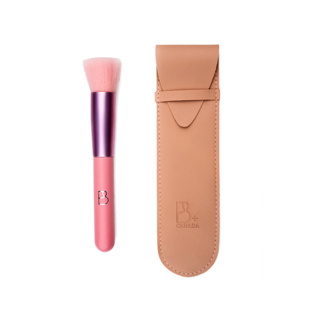 Single Flat Foundation Brush + PU Pouch