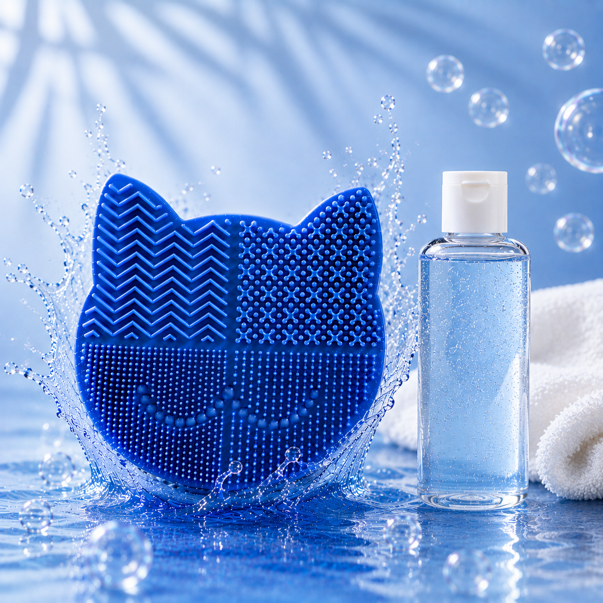 Silicone Makeup Brush Cleaner Mat – 3 in 1 Cleaning Pad